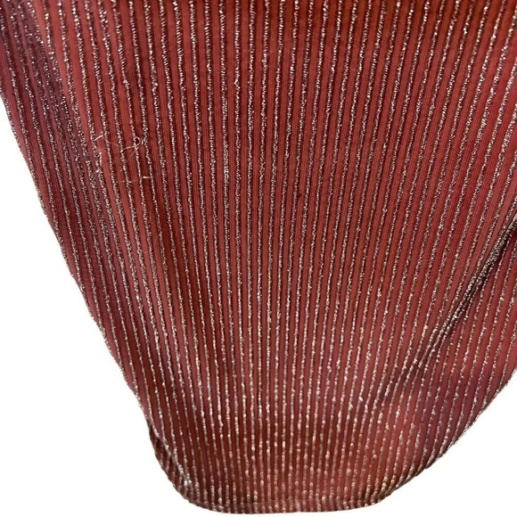 Windsor Metallic Striped Bodycon Dress Size Medium Sleeveless Midi Cocktail - Picture 8 of 10